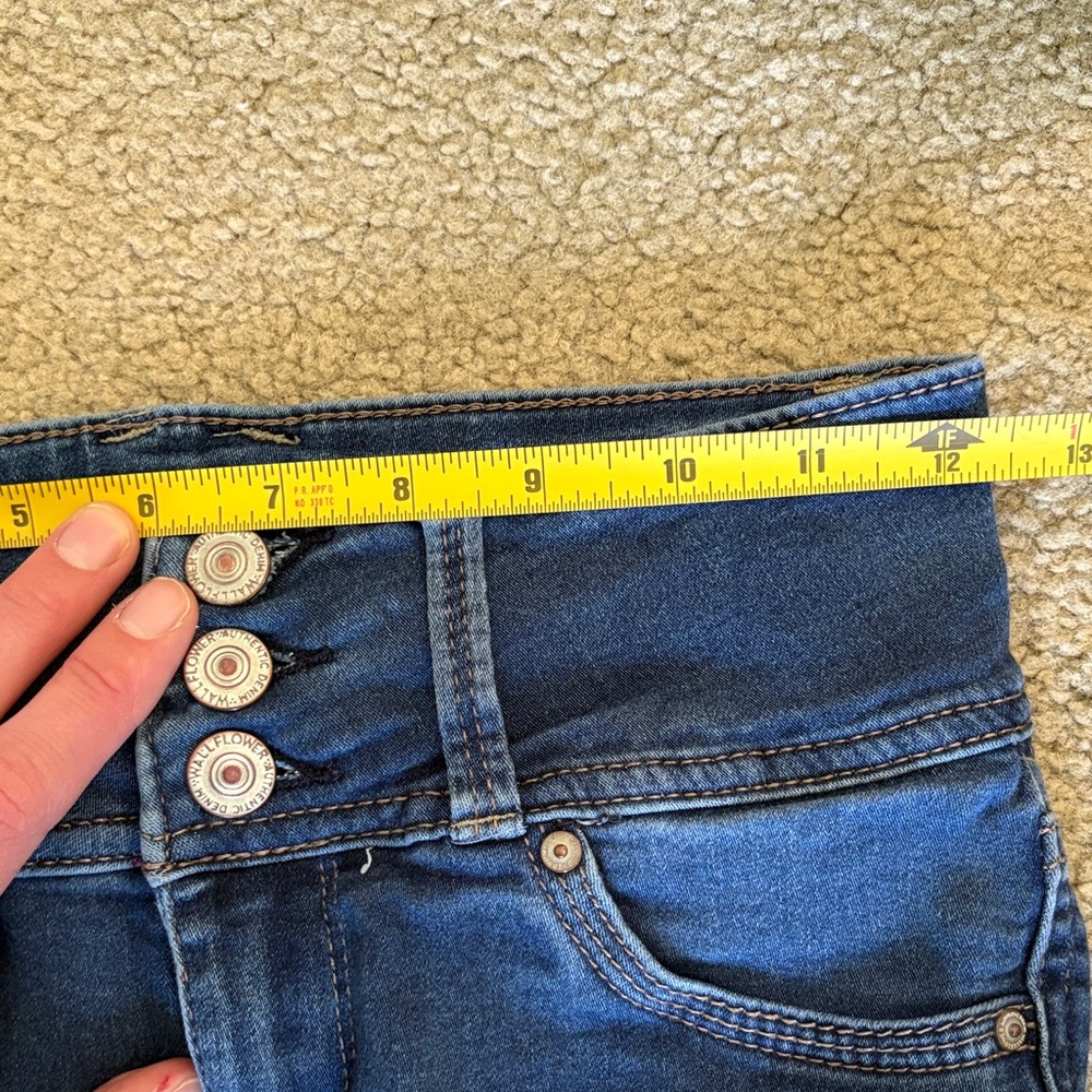Wallflower Women's Dark Blue The Sassy High-Rise Skinny Jeans Size 3 Long - Picture 7 of 11